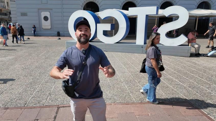 “Soy súper sincero en estas cosas”: youtuber argentino vino a Santiago por primera vez y aseguró que fue el "mejor trato que he recibido"