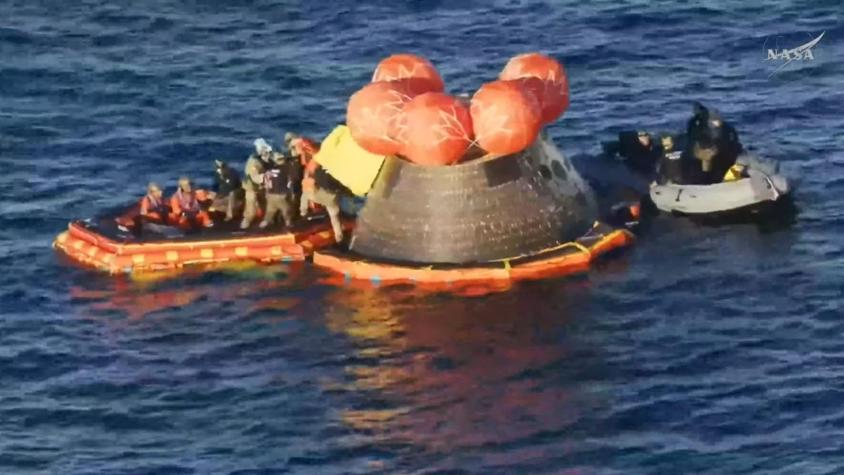 HISTÓRICO: cápsula Orion completa su regreso a la Tierra y ameriza en el Pacífico tras misión lunar de Artemis 2