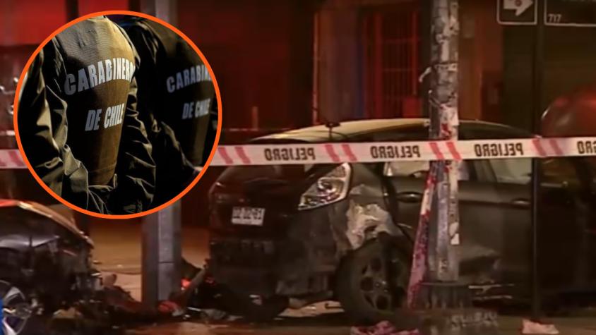 Investigan si sus acompañantes pertenecen a la institución: Lo que se sabe del choque provocado por carabinero ebrio en Santiago