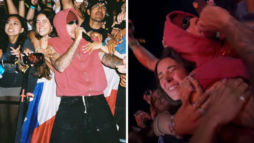 "Fue increíble cumplir ese sueño": Chilena detalla cómo logró abrazar a Justin Bieber en Coachella