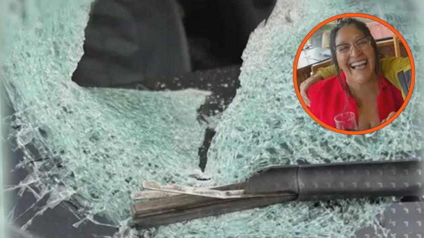 Mujer en estado grave por trozo de acero que cayó sobre su auto
