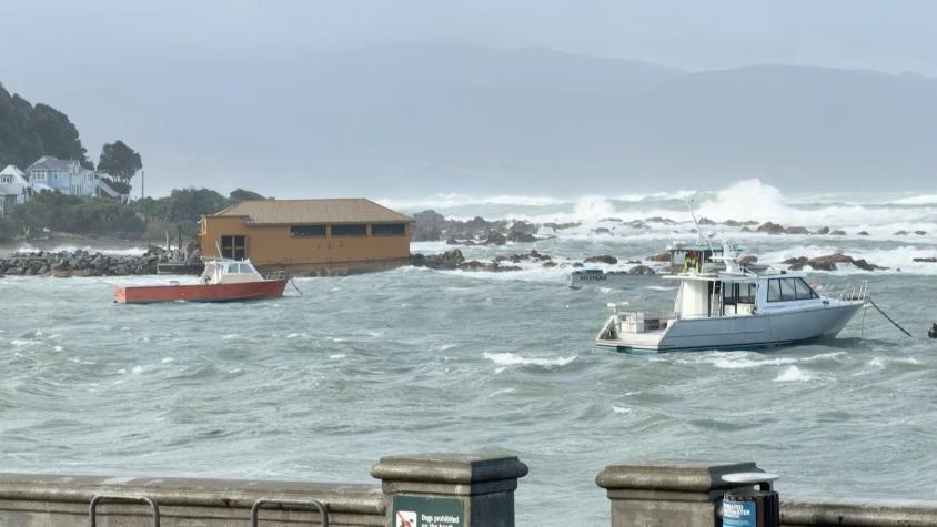 Evacúan a cientos de personas en la capital de Nueva Zelanda por olas de hasta once metros
