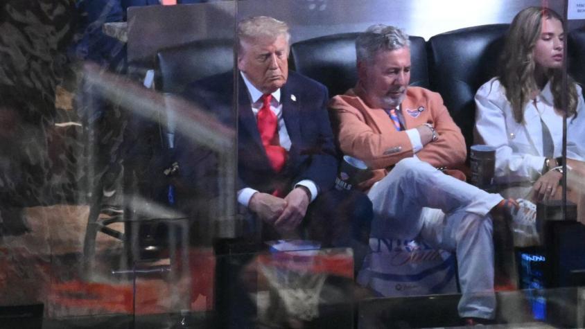 En medio de especulaciones por su salud: Acusan que Trump se quedó dormido en finales de la NBA