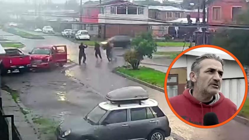 Pelea en Hualpén terminó en choques de camionetas y fierrazos: hombre quedó grave