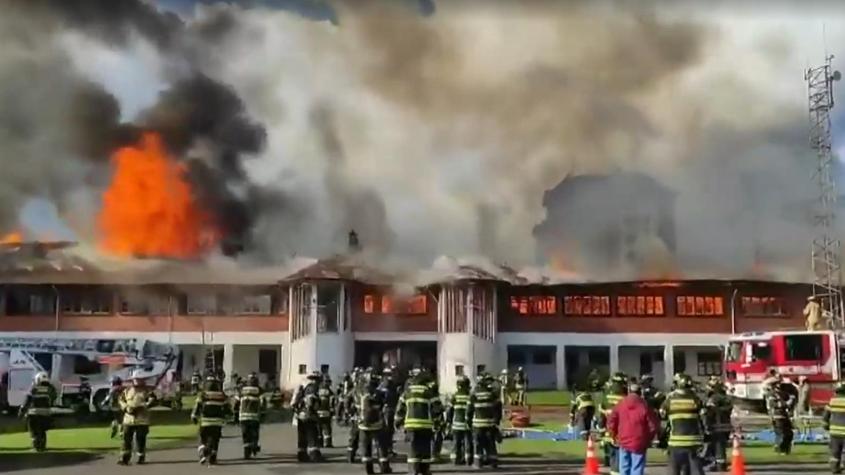 Incendio se registra en regimiento de Osorno