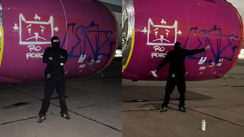 Sujeto vulnera seguridad del Aeropuerto de Santiago y raya avión en plena losa: habría realizado forado para ingresar