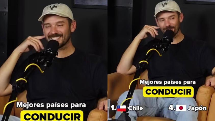 "Ni los chilenos saben lo espectacular que es": Influencer español escogió a Chile como el mejor país del mundo para conducir