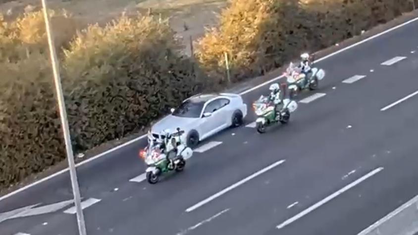 VIDEO | Cámaras captaron actuar temerario de conductor que circulaba a 264 km/h: así fue detenido