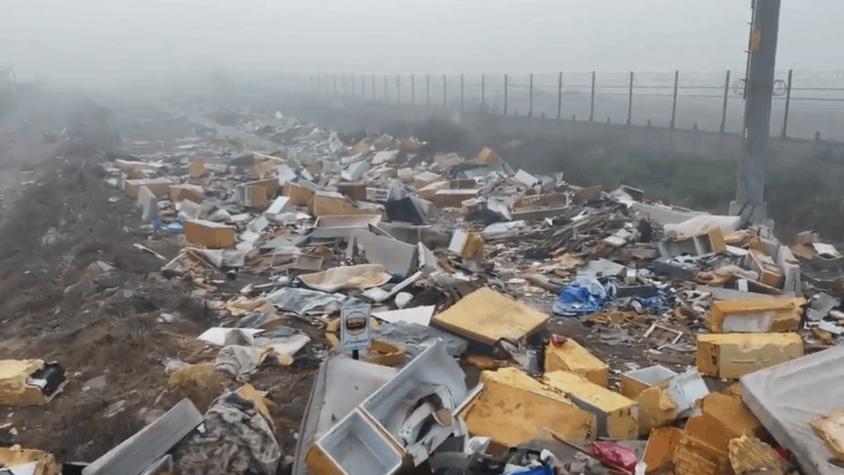  Municipio de Maipú denuncia mafias: toneladas de basura impiden uso de camino