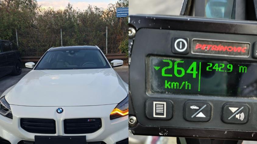 Conductor fue detenido en Costanera Norte: circulaba a 264 km/h en zona de 100