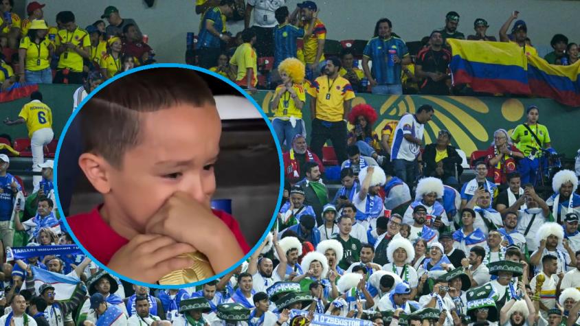 VIDEO | El desconsuelo de pequeño hincha uzbeko por derrota ante Colombia: cafeteros lo animaron cantando por Uzbekistán