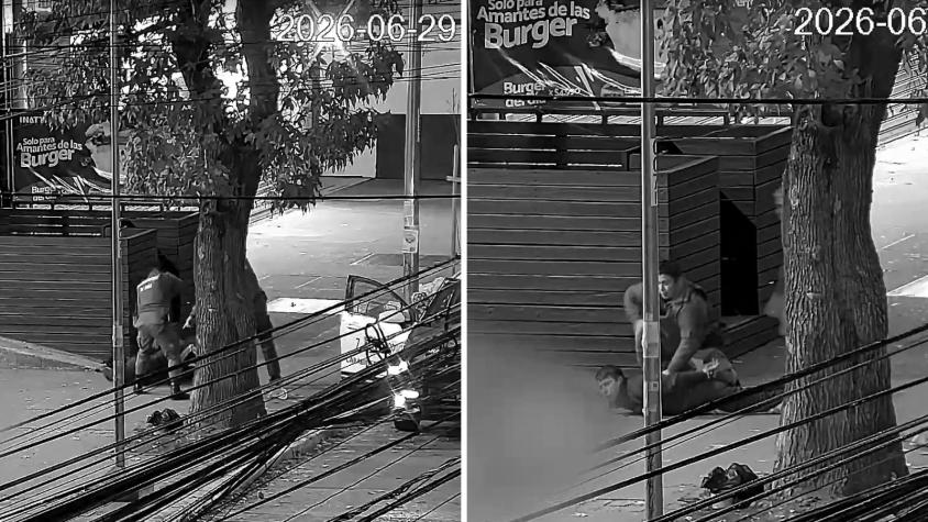 VIDEO | El momento exacto del ataque con estacas de persona en situación de calle en Concepción