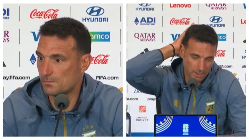 VIDEO | "¿Te enojaste?": El intercambio de Scaloni con un periodista tras sufrida victoria de Argentina ante Cabo Verde