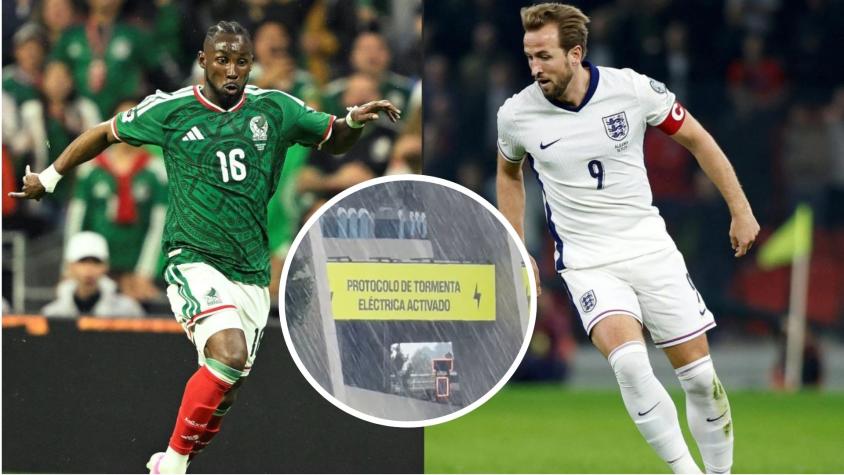 México vs. Inglaterra: Activan protocolo de tormenta eléctrica y partido se retrasa