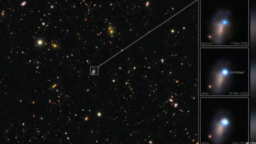 Astrónomos ven morir a una estrella gigante paso a paso