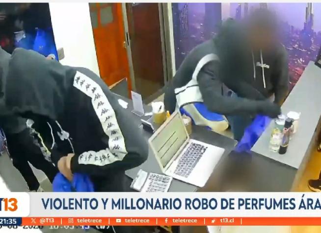 Violento y millonario robo de perfumes árabes en pleno centro de Curanilahue 