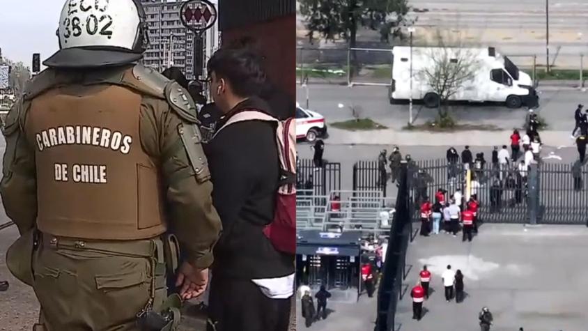 Fuerte resguardo policial en Macul por "arengazo" previo al Superclásico entre Universidad de Chile y Colo-Colo