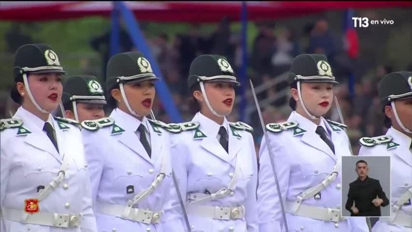 Por primera vez en su historia: Así fue el primer paso de Gendarmería por la Parada Militar 2026