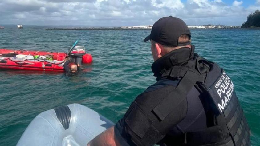 Cayó de un bote de goma: Intensa búsqueda de hombre que cayó al mar en bahía de Concepción