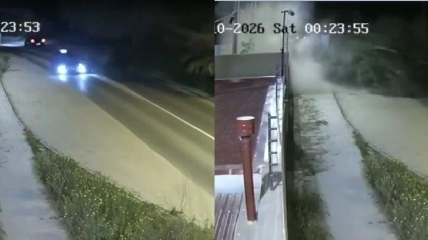 "Si cae el tronco, los mata": El impactante registro de la caída de un árbol sobre taxi con pasajeros en Villa Alemana 