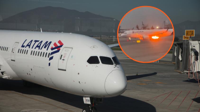 Motor de avión de Latam se incendió en pleno despegue en Perú: aerolínea investiga causas del incidente