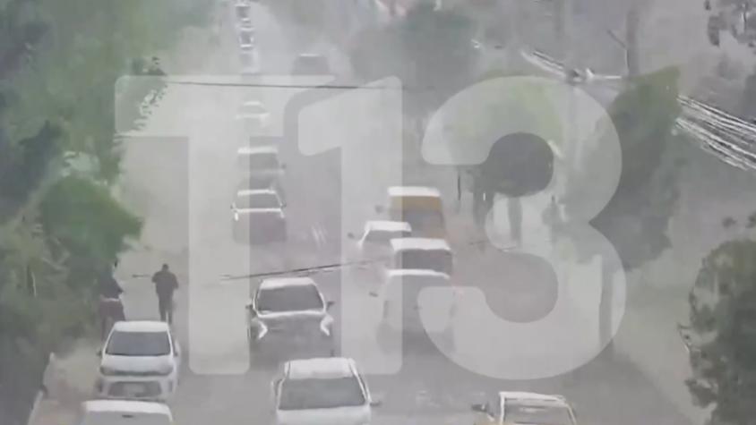 Exclusivo T13 | Registro muestra momento en que ocurrió tornado en Requínoa