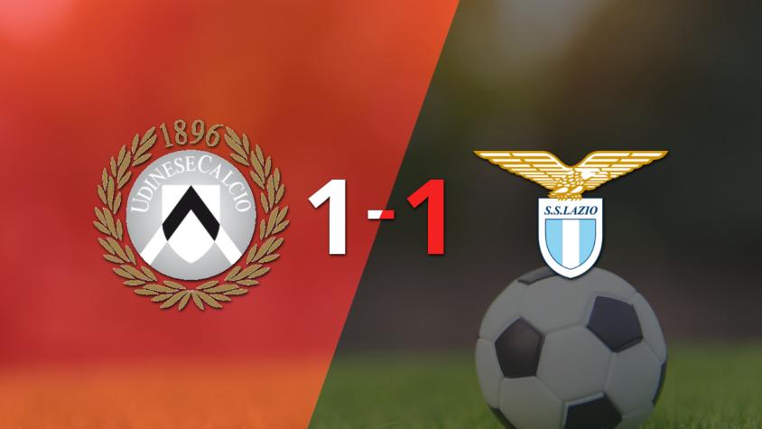 Udinese logró un agónico empate ante Lazio