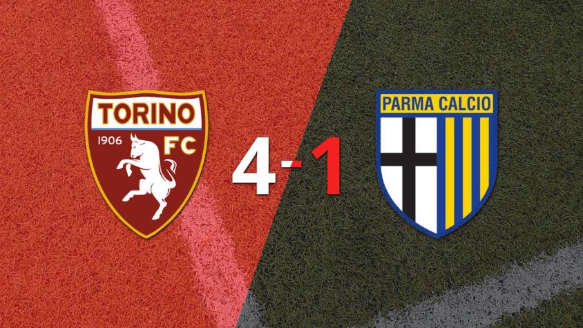 Parma sucumbe ante Torino en una goleada 4-1
