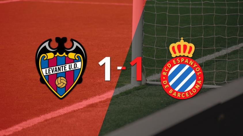 Levante logró sacar el empate de local frente a Espanyol