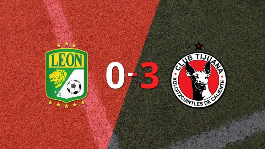 Tijuana goleó 3-0 a León con doblete de Kevin Castañeda